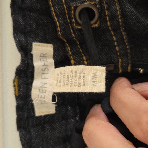 Eileen Fisher cropped linen pants Sz M - Picture 3 of 11